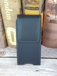 Durable Horizontal Leather Phone Pouch with Belt Clip for Men