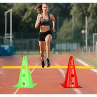 Soccer Training Equipment Set with Marker Cones, Poles, and Obstacles - Durable Plastic for Pet Training