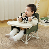 Foldable Portable Baby Dining Chair with Tray for Indoor Outdoor Use