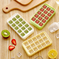 Stackable Silicone Ice Cube Tray with Lid and Storage Bin, Easy Release Ice Maker Mold for Home Bar