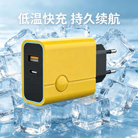 45W GaN PD Fast Charger for iPhone 15/16, USB-A + USB-C Wall Adapter