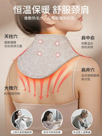 Neck Warmer with Pockets and Adjustable Buttons for Shoulder and Cervical Spine Support
