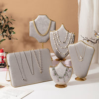 Velvet Jewelry Display Stand for Rings, Necklaces, Bracelets, and Pendants