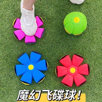 Kids' Deformable Flying Disc Ball with LED Lights - Outdoor Interactive Toy
