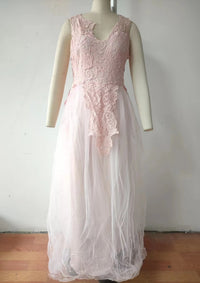 Women's Lace Wedding Dress Long Skirt Vacation Style