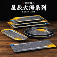 Melamine Dinner Plate Round Steak Serving Tray for Restaurant and Home Use