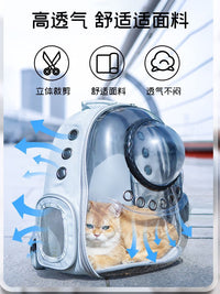 Pet Carrier Backpack Space Capsule Large Capacity Breathable Travel Bag for Cats and Small Dogs
