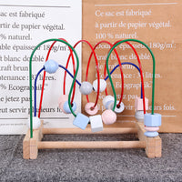 Wooden Three-Track Wire Maze Bead Toy for Toddlers, Educational Shape Recognition Activity