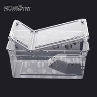 Nomoy Pet Reptile Breeding Box Transparent Terrarium for Spiders Geckos Amphibians