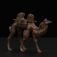 Vintage Brass Camel Figurine Paperweight, Retro Antique Style Desktop Ornament