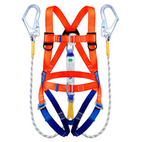 Full Body Safety Harness with Lanyard for Fall Protection, European Standard High-Altitude Work