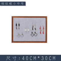 Wall-Mounted Wooden Jewelry Display Frame for Necklaces, Rings, and Earrings