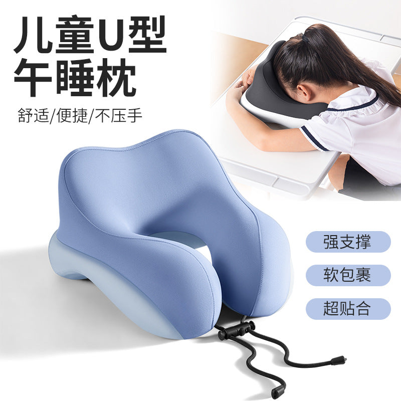 U-Shaped Nap Pillow for Students and Office, Travel Neck Support Cushion