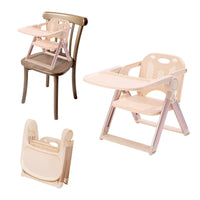 Portable Foldable Baby High Chair with Safety Harness for Travel and Home Dining
