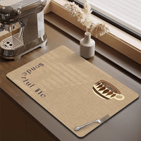 Absorbent Diatomite Countertop Drying Mat for Coffee Maker, Cups and Dishes