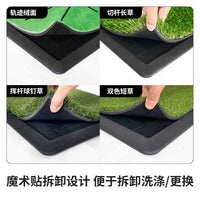Golf Swing Detection Mat with Trajectory Velvet Surface and Rubber Base