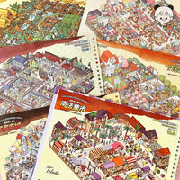 TIRADO Miniature Scene Collection Book 12.0 Grid Diorama Stickers for DIY Crafts and Kids' Toys