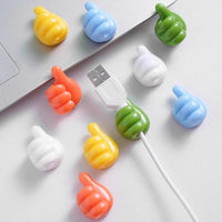 Thumb Hook Cable Organizer Wall-Mounted Adhesive Data Cable Holder