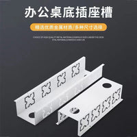 Under-Desk Cable Management Tray for Office Desks, U-Shaped Wire Organizer for Computer Tables