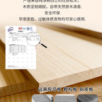 Elevated Wooden Pet Bed for Cats and Dogs, Detachable Washable Mattress, All Seasons