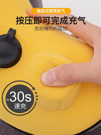 Inflatable U-Shaped Travel Neck Pillow for Airplanes and High-Speed Trains