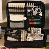 Multi-layer Transparent Mesh Pencil Case, Large Capacity Stationery Organizer for School Supplies