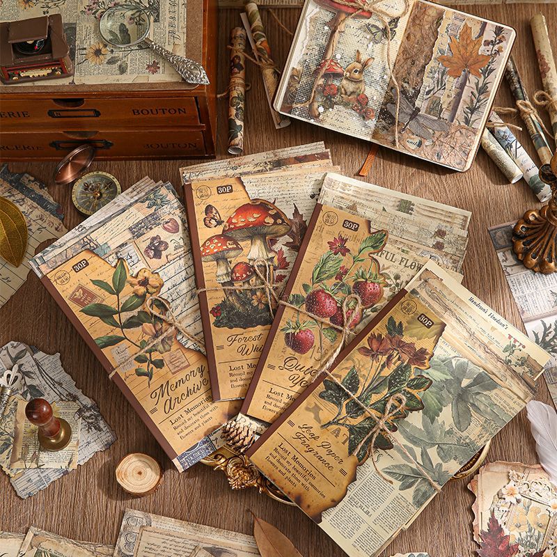 Vintage Lost Memory Series Kraft Paper for DIY Scrapbooking and Journaling