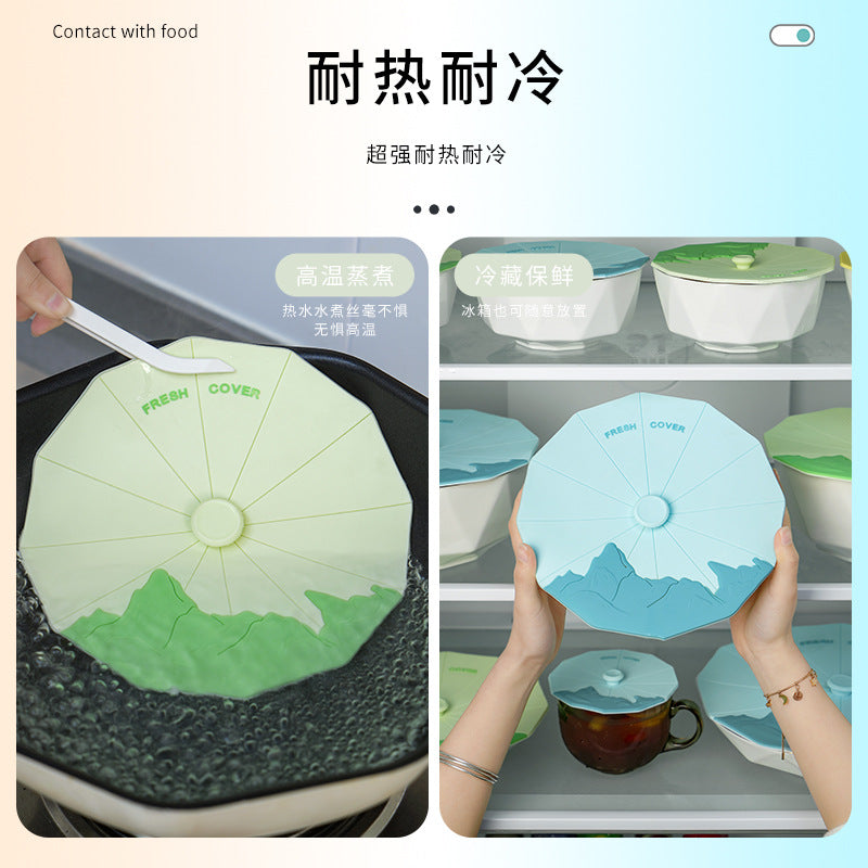 Food-Grade Silicone Bowl Lids for Food Storage, Microwave, and Leak-Proof Sealing