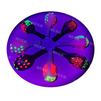 12-inch Fluorescent Blacklight Reactive Polka Dot Balloons for Party Decorations