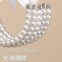 Pearl Scarf & Tie Hanger with Non-Slip Hooks, Punch-Free Closet Organizer for Belts and Accessories