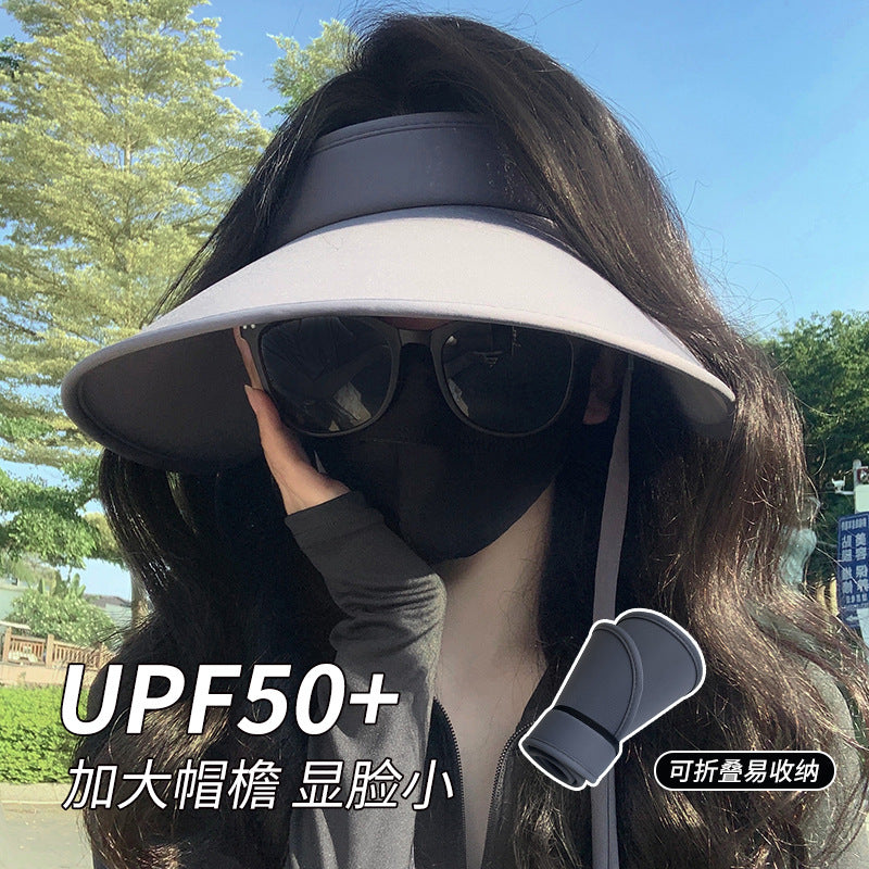 Women's UV Protection Wide Brim Sun Hat with Face Mask, Foldable for Summer Outdoor Sports