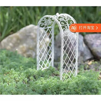 Metal Iron Art Birdhouse Garden Stake Decor for Micro Landscape & Floral Arrangements
