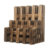Outdoor Garden Wood Fence Panel for Yard and Vegetable Patch, Ground-Insert Decorative Border