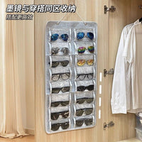 Multi-Pocket Wall Hanging Glasses Organizer for Sunglasses and Eyeglasses