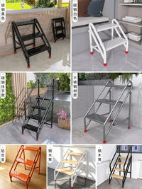 Foldable Carbon Steel 3-4 Step Ladder Stool for Home and Industrial Use