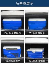 Six-Pine Outdoor Fishing Cooler Box with Wheels, Large Capacity Insulated Ice Chest for Commercial Use