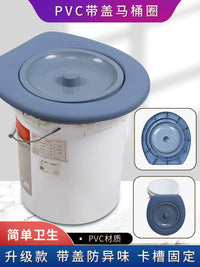 Universal Thickened Toilet Seat Cover for Adults, Simple Toilet Seat Ring for Elderly, Can Be Placed on a Bucket for Sitting