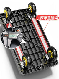Foldable Platform Hand Truck with Braking Wheels, Heavy-Duty Portable Utility Cart for Moving and Hauling
