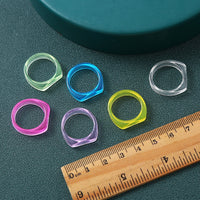 Resin Candy Color Ring Blanks for DIY Jewelry Making