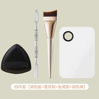 Makeup Tool Set with Foundation Brush, Mixing Palette, and Sponge
