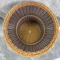 Rattan-Style Woven Laundry Hamper for Bathroom and Hotel Guest Rooms
