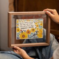 Double-Sided Transparent Floating Picture Frame for Photos, Artwork, Postcards, and Pressed Flowers