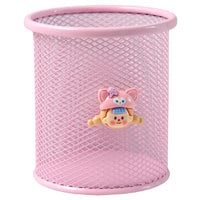 Creative Metal Mesh Round Hollow Pen Holder for Desk Organization