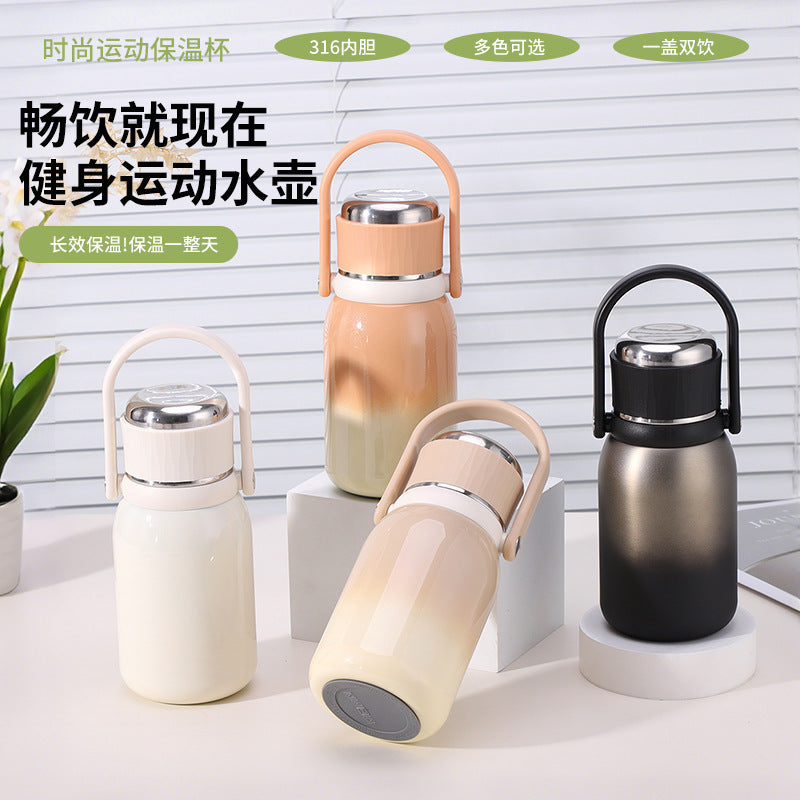 316 Stainless Steel Insulated Tumbler with Straw, Large Capacity Portable Water Bottle