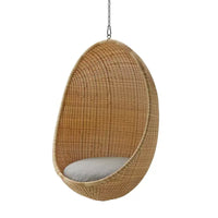Outdoor Egg-Shaped PE Rattan Wicker Hanging Chair Swing for Balcony Patio Indoor