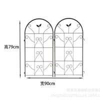 Iron Art Garden Trellis for Climbing Plants, Outdoor Decorative Screen for Clematis Roses