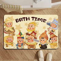 Cute Star Cartoon Diatomaceous Earth Bath Mat Absorbent Non-Slip Bathroom Toilet Room Door Floor Mat