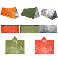 Portable Emergency Thermal Blanket Tent Raincoat for Outdoor Survival Camping Hiking