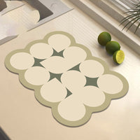 Diatomaceous Earth Kitchen Countertop Drying Mat for Dishes and Cups, Non-Slip and Heat Resistant