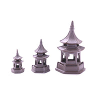 New Chinese Style Ceramic Pagoda Pavilion for Fish Tank Aquascaping Decoration